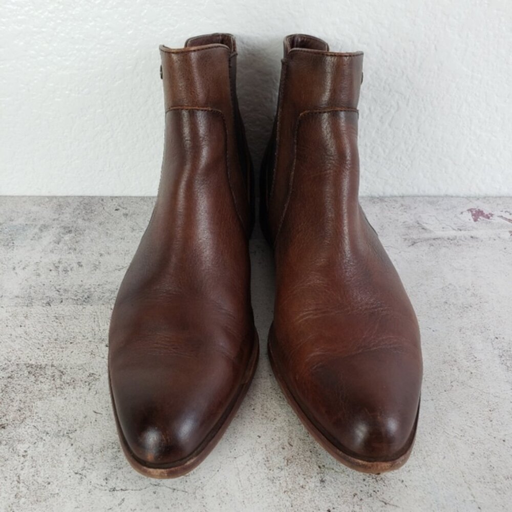 ISOLA 'Mora' Chelsea Leather Ankle Booties Whiskey Canneto Brown size 7.5M - Picture 5 of 12